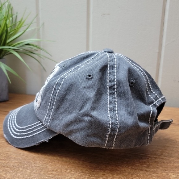 COPY - KBethos “Dog Mom” Distressed Embroidered Patch Baseball Cap - Picture 6 of 10